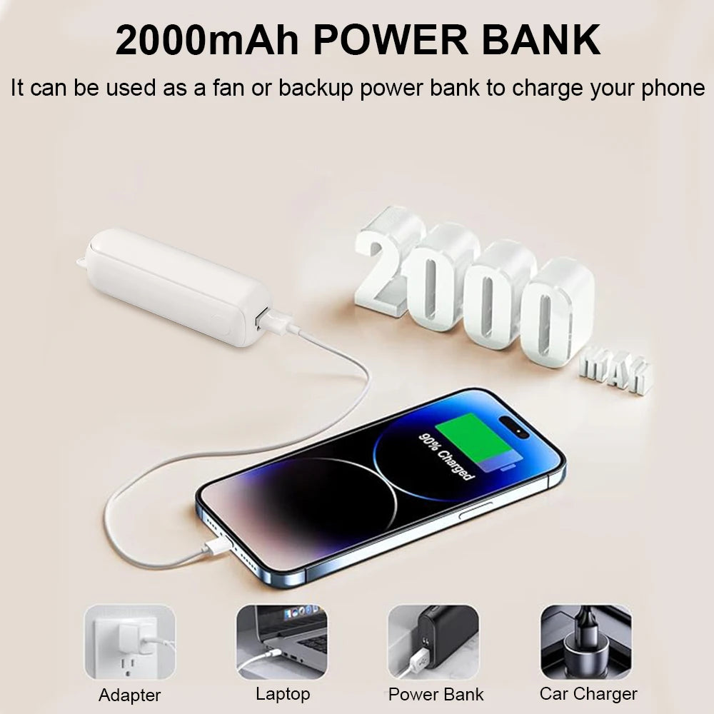 Handheld Cooling Fan with Power Bank