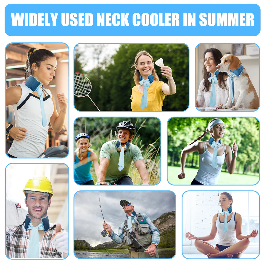 35*9cm Airvoola neck cooling cold sensation ice scarf, reusable.