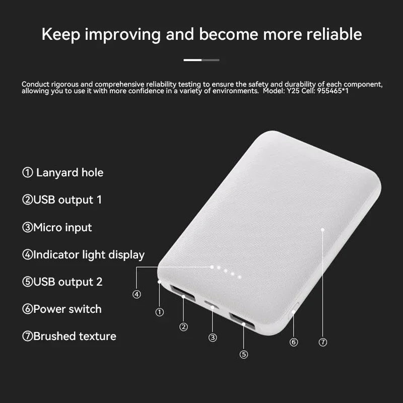 Airvoola Ultra-Thin 5000 mAh Fast-Charging Power Bank