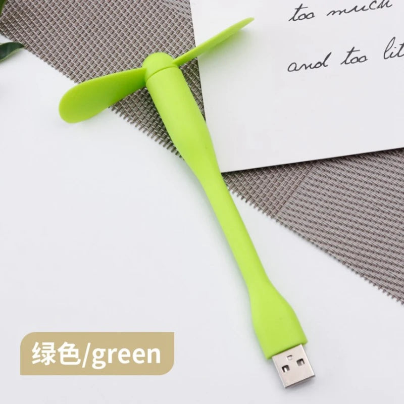 Airvoola Mini USB Fan Flexible Bendable Fan For Power Bank Laptop PC AC Charger Portable Hand Cooling Fan For Computer.