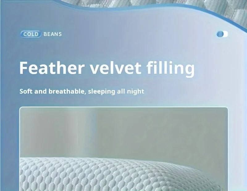 Airvoola Cooling Pillow Breathable Neck Support Cushion with Quilt Cover Modern Design for Comfortable Sleep