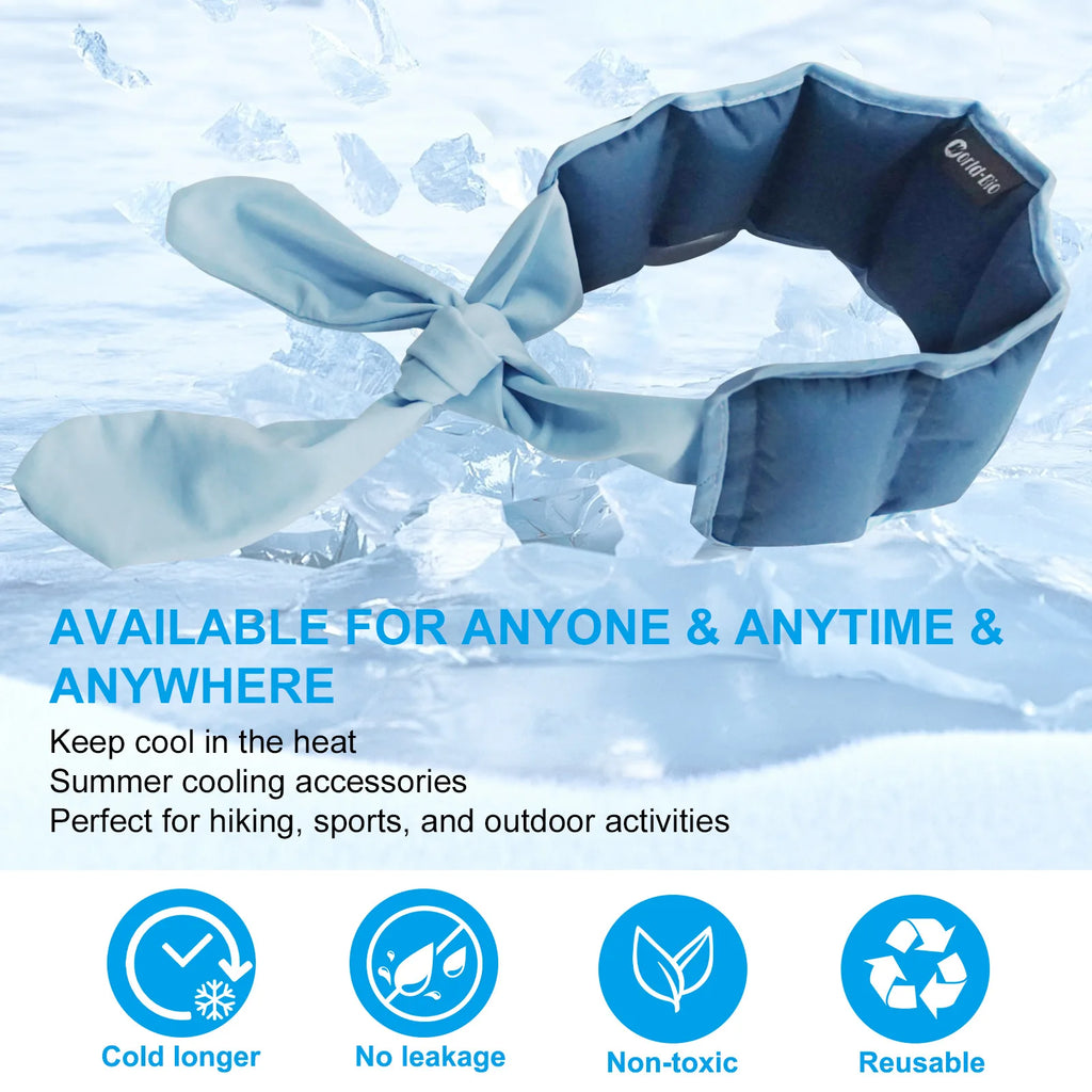 35*9cm Airvoola neck cooling cold sensation ice scarf, reusable.