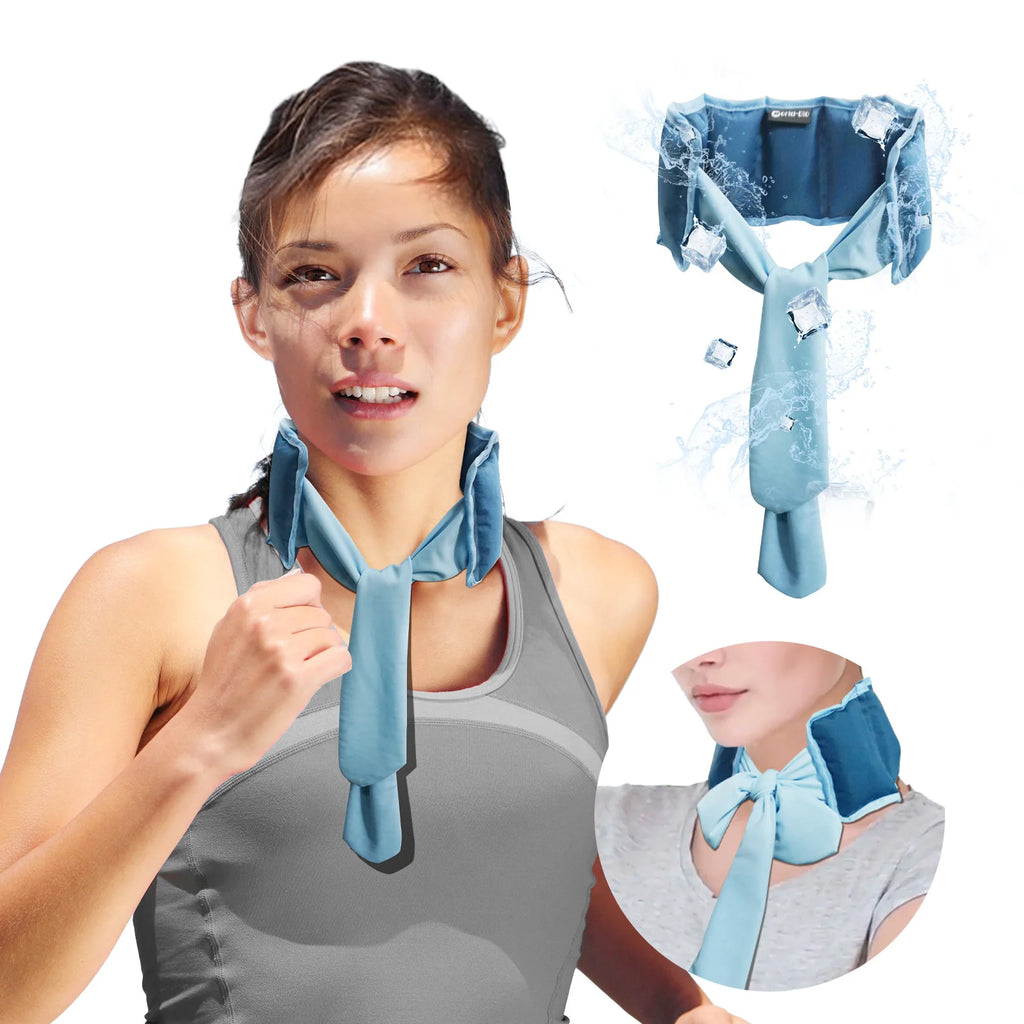 35*9cm Airvoola neck cooling cold sensation ice scarf, reusable.
